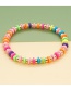 Fashion Color Mixed Color Soft Pottery Iron Gall Bead Beaded Bracelet
