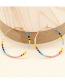 Fashion 3# Rainbow Rice Beads Beaded Earrings