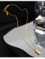 Fashion Gold Titanium Steel Shell Square Necklace
