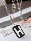Fashion Silver H Titanium Steel Letter Brand Necklace
