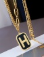 Fashion Silver H Titanium Steel Letter Brand Necklace