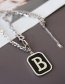 Fashion Golden H Titanium Steel Letter Necklace