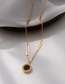 Fashion Gold Titanium Steel Letter Shell Necklace