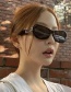 Fashion Beige Tea Slices Oval Sunglasses With Buckle