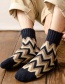 Fashion Yellow Geometric Print Wool Socks