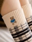 Fashion Leopard Cubs Rhombus Zebra Pattern Cotton Socks