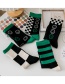 Fashion Big Grid Checkerboard Smiley Print Mid-tube Socks