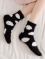 Fashion Black Full Body Smiley Checkerboard Smiley Print Mid-tube Socks