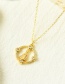 Fashion Gold Copper Inlaid Zirconium Geometric Necklace