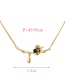 Fashion Gold Copper Drop Oil Bee Necklace