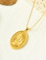 Fashion Gold Copper Hollow Portrait Necklace