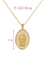 Fashion Gold Copper Hollow Portrait Necklace