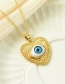 Fashion Gold Copper Drop Oil Love Eye Necklace