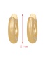 Fashion Gold Titanium Steel Circle Ear Ring
