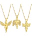 Fashion D Gold-plated Copper And Zirconium Angel Necklace
