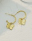 Fashion Gold Titanium Steel Butterfly Ear Ring