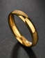 Fashion Gold Stainless Steel Smooth Ring