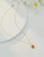 Fashion Gold Irregular Red Pine Necklace
