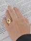 Fashion Gold Titanium Steel Hollow Round Loose Open Ring