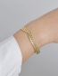 Fashion Gold Titanium Steel Hollow Water Drop Bracelet
