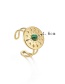 Fashion Gold Stainless Steel Hollow Round Open Ring