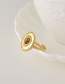 Fashion Gold Stainless Steel Round Face Drop Loose Open Ring