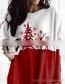 Fashion Snowman Red Christmas Print Pullover Dress