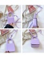 Fashion Purple Pu Square Crossbody Bag