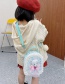 Fashion Blue Bear Cotton And Linen Stickers Bear Bear Beaded Children's Backpack