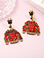 Fashion Color Alloy Diamond Dripping Top Earrings