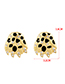 Fashion Gold Alloy Oil Drop Diamond Bear Claw Earrings