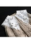 Fashion Pearl Button Lace Hollow Embroidered Fake Collar