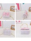 Fashion Yellow Cotton And Linen Stickers Bowknot Pearl Portable Messenger Bag