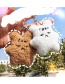 Fashion Tricky Bear White Pendant Plush Bear Keychain