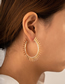 Fashion Gold Alloy C-shaped Ray Earrings