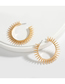 Fashion Gold Alloy C-shaped Ray Earrings