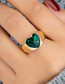 Fashion Emerald Alloy Emerald Love Ring