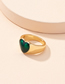 Fashion Emerald Alloy Emerald Love Ring
