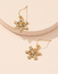 Fashion Snowflake Christmas Snowflake Diamond Stud Earrings