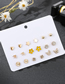 Fashion 8# Alloy Daisy Bow Five-pointed Star Flower Earring Set