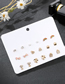 Fashion 8# Alloy Daisy Bow Five-pointed Star Flower Earring Set