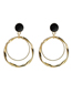 Fashion Gold Alloy Geometric Ring Ear Studs