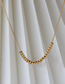Fashion Gold Color Titanium Steel Small Gold Bean Snake Bone Necklace