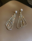 Fashion Gold Color Alloy Diamond Tassel Drop Earrings
