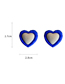 Fashion 27#blue Geometric Flocking C-shaped Earrings