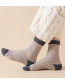 Fashion Light Gray Plush Color Block Tube Socks
