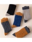 Fashion Navy Plush Color Block Tube Socks
