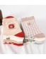 Fashion Khaki Bear Embroidered Tube Socks