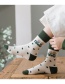 Fashion Big Flower And Little Bunny Cotton Geometric Print Cotton Socks