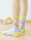 Fashion Socks Mouth Yellow Cotton Cherry Bear Fruit Print Socks